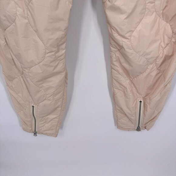 Rag & Bone Rudy Quilted Nylon Jogger Pants Womens Small Tan‎ Nylon Pockets - Picture 7 of 12